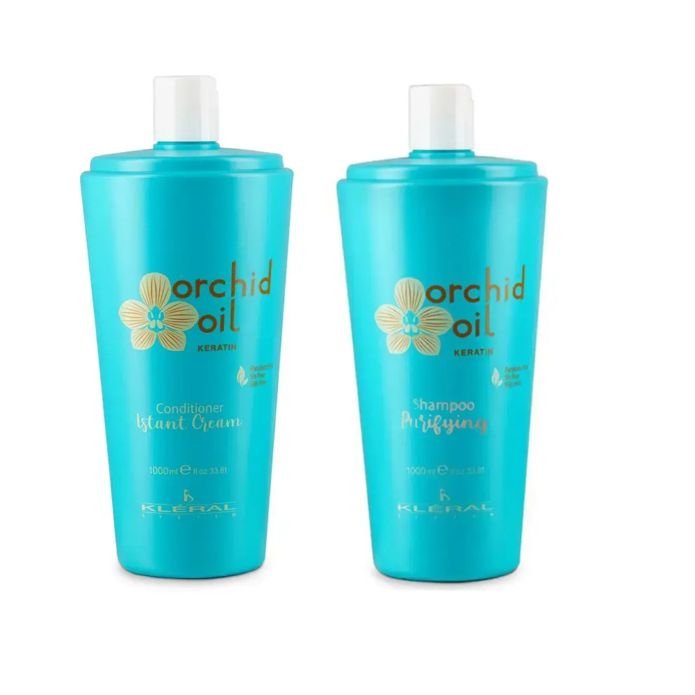 Набір для інтенсивного догляду за волоссям Kleral KS ORCHID OIL KERATIN Шампунь 1000 мл + Кондиціонер 1000 мл