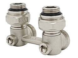 Вузол нижнього підключення радіатора Valogin кутовий 3/4"В x 3/4" євроконус VG-605201 8/24 шт