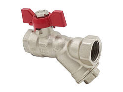 Кран кульовий Valogin 1/2" ВВ з фільтром червоний метелик VG-106101 1/30 шт