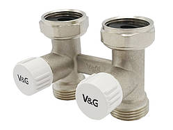 Вузол нижнього підключення радіатора Valogin прямий 3/4"В x 3/4" євроконус VG-606101 6/18 шт