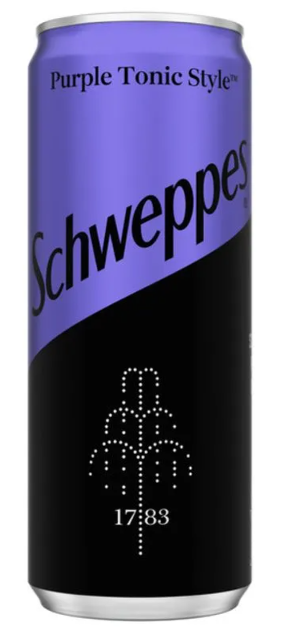 Газований напій Schweppes Purple Tonic із фруктово-квітковим смаком 330мл, фото 1