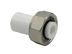 Штуцер євроконус з нак.гайкою Ø20х3/4" білий колір (1/300) ASCO®