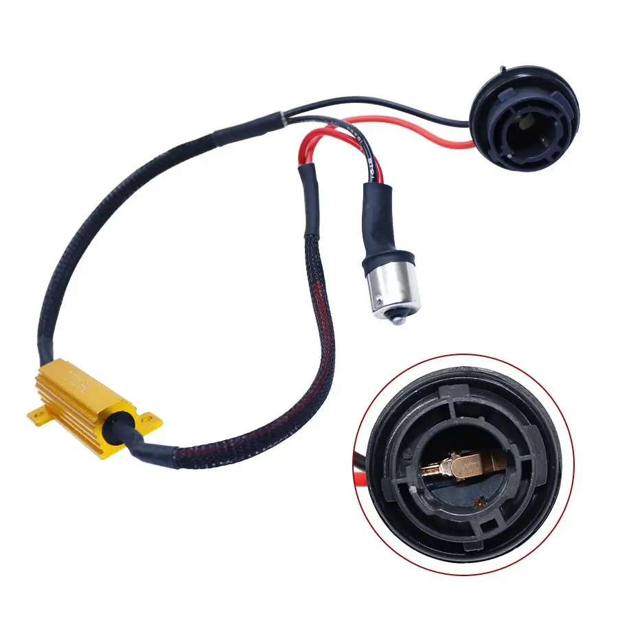 Навантажувальний резистор з цоколем Bau15s 50W 6Om Canbus для автомобільних LED ламп