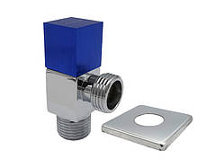 Кран кутовий для сантехприладів ASCO 1/2" х 1/2" хром AS-AV-005