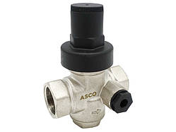Редуктор тиску ASCO з двостороннім підключенням манометра 1/2" ВВ AS-8174-001