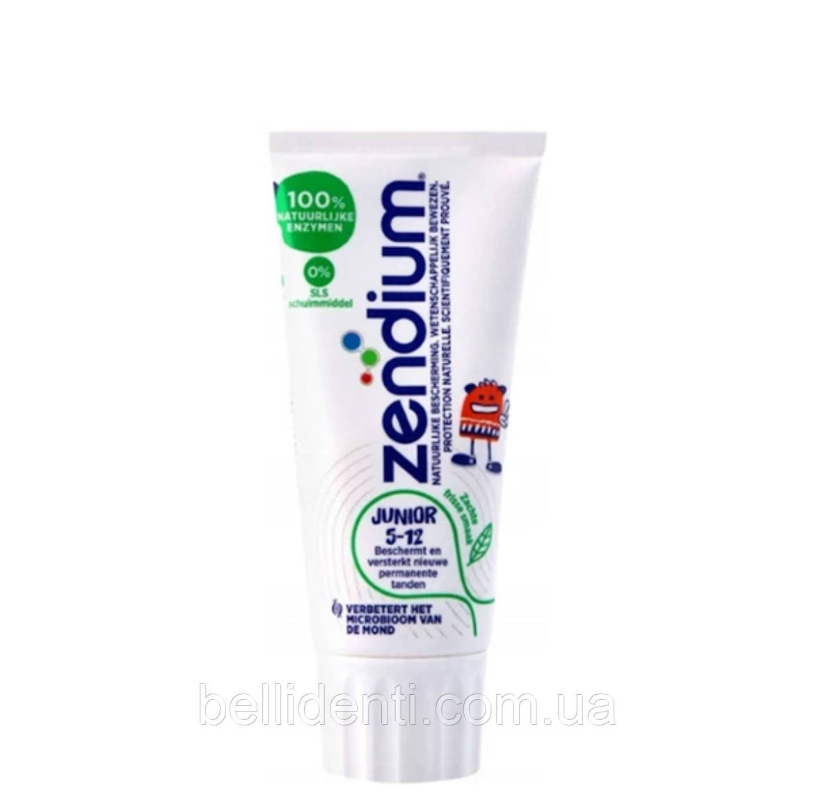 Дитяча зубна паста Zendium Junior з лактоферином від 5 до 12 років (фтор 1450), 75 мл