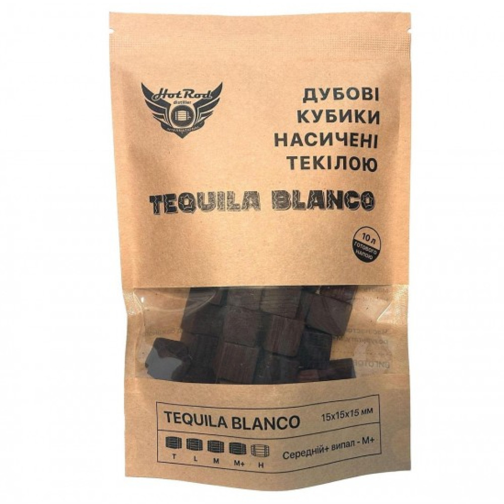 Кубики дубові Hot Rod M+ насичені текілою, на 10 л, фото 1