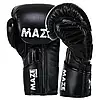 Боксерські рукавички TWINS MAZE BO-5067 14 унц чорні боксерські шкіряні рукавички, фото 2