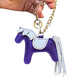 Шарм для сумки Конячка з натуральної шкіри 7841 Silver Taurus., фото 5