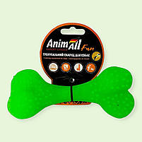 Іграшка гіпоалергенна для собак кістка з натурального каучуку AnimAll Фан 12 см, фото 2