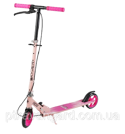 Дитячий двоколісний самокат (кермо 68-90 см, колеса 145 мм, ручне гальмо) Skyper, фото 1