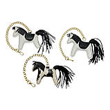 Шарм для сумки Конячка з натуральної шкіри 7843 Silver Taurus., фото 3