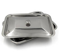 Лоток прямокутний з кришкою 20 х 15 х 2,5 см