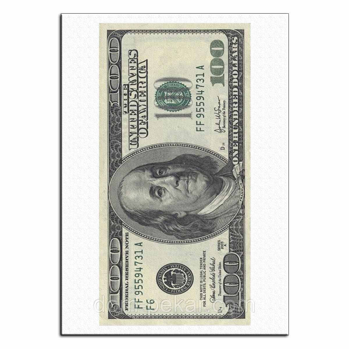 100 доларів купюра вафельна картинка