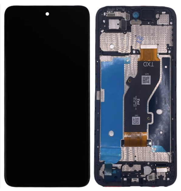 Дисплей для Tecno Spark Go 1 KL4 чорний, оригінал PRC, з рамкою