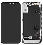 Дисплей (екран) для iPhone 12 mini, чорний, OLED, OEM Hard, GX