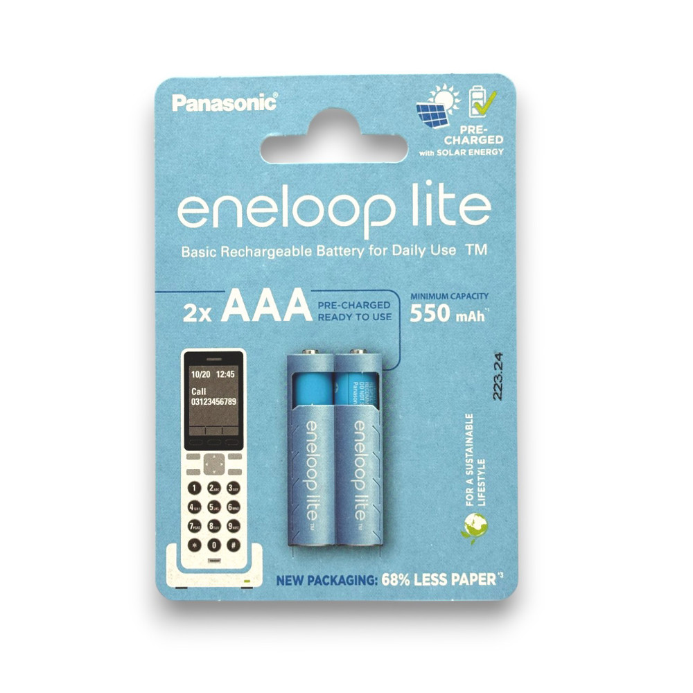 Акумулятори AAA (HR03) Panasonic Eneloop Lite 550mAh (1.2v) 2шт