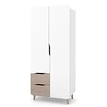 Шафа в дитячу з ДСП і дерева Сідней Верес капучино-білий