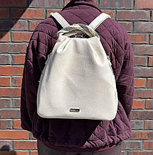 Сумка-рюкзак жіноча Safenta 6213 молочна екошкіра