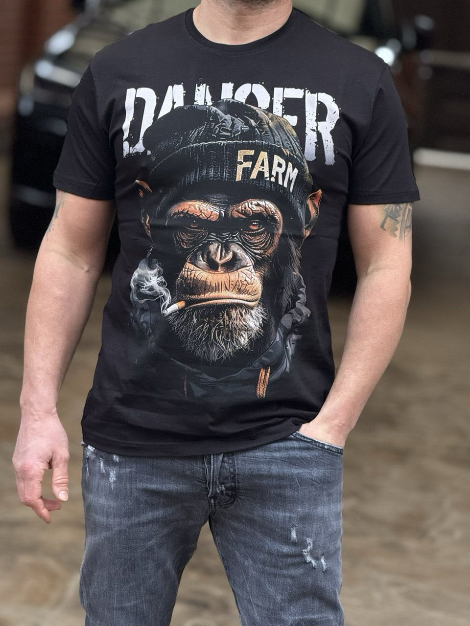 Футболка чоловіча Daniel Jones Мавпа , M,Чорний