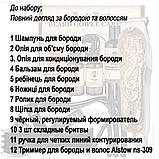 Чоловічий набір 12 в 1 з триммером для догляду за бородою та вусами Coiple Beard, стимуляції росту та створення форми, фото 3