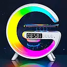 Настільна смарт-лампа з бездротовою зарядкою і динаміком Smart Light Sound Machine G63, фото 3