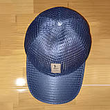Бейсболка синя у сітку. Сітчаста бейсболка синього кольору. Синя кепка з гарною вентиляцією, фото 4