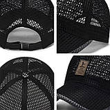 Бейсболка синя у сітку. Сітчаста бейсболка синього кольору. Синя кепка з гарною вентиляцією, фото 6