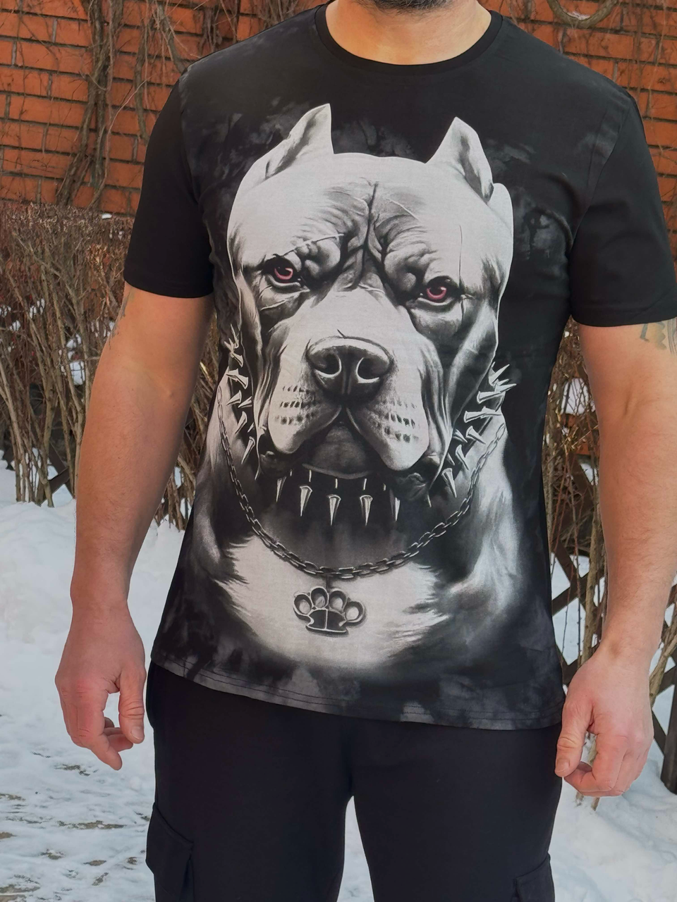 Футболка чоловіча Big Liver великі розміри, 4XL,Чорний