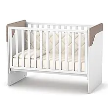 Ліжечко-колиска з ДСП і дерева для немовлят ЛД4 Сідней капучино-білий Верес