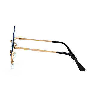 Іміджеві окуляри Хмарки блакитні RESTEQ — фігурні окуляри у формі хмарок з крапельками дощу, стильний аксесуар із захистом UV400, фото 2