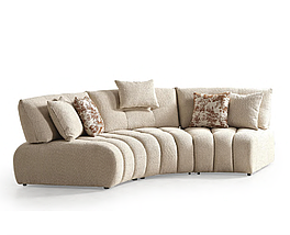 Кутовий овальний м'який тканинний диван Тео, фото 3