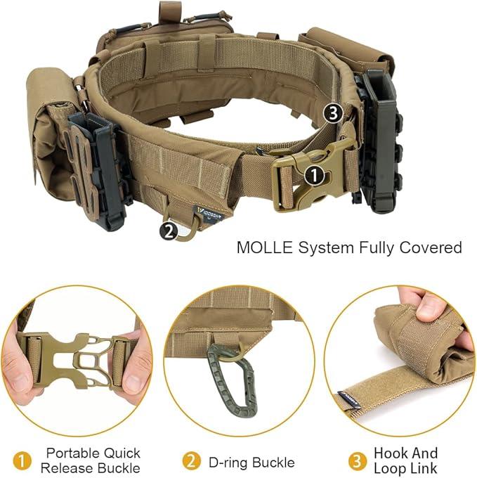 Тактичний ремінь IDOGEAR MRB Модульний такелажний ремінь Quick Release MOLLE MC 3424