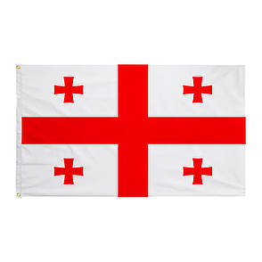 Прапор Грузії RESTEQ 150×90 см — біло-червоний грузинський прапор Georgia з поліестеру, міцний прапор для дому, вулиці та заходів, фото 1