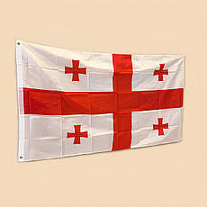 Прапор Грузії RESTEQ 150×90 см — біло-червоний грузинський прапор Georgia з поліестеру, міцний прапор для дому, вулиці та заходів, фото 3