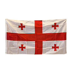 Прапор Грузії RESTEQ 150×90 см — біло-червоний грузинський прапор Georgia з поліестеру, міцний прапор для дому, вулиці та заходів, фото 4
