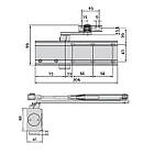 Дотягувач CISA C1611.03.0.45 Professional Plus2 BC STD HO з фіксацією до 80 кг білий, фото 9