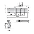 Дотягувач CISA C1611.05.0.90 Professional Plus2 BC STD HO з фіксацією до 120 кг чорний, фото 9