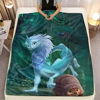 Плюшевий плед ковдра покривало Дракон Сісу Рая та останній дракон 130х150 см