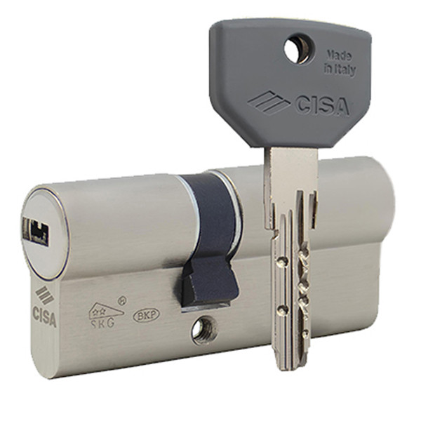 Циліндр CISA ASIX P8 120 (60*60) нікель матовий 3 ключі, фото 1