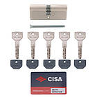 Циліндр CISA ASIX P8 120 (60*60) нікель матовий 3 ключі, фото 7