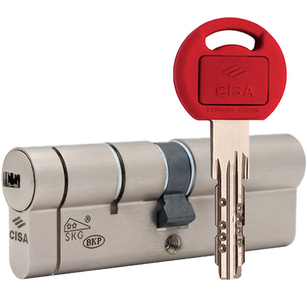 Циліндр CISA Astral Tekno PRO 85 (40*45) нікель матовий 3 ключі, фото 1