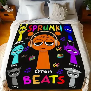 Плюшевий плед ковдра Спрункі Інкредібокс  Sprunki Toy Incredibox 150х200 см