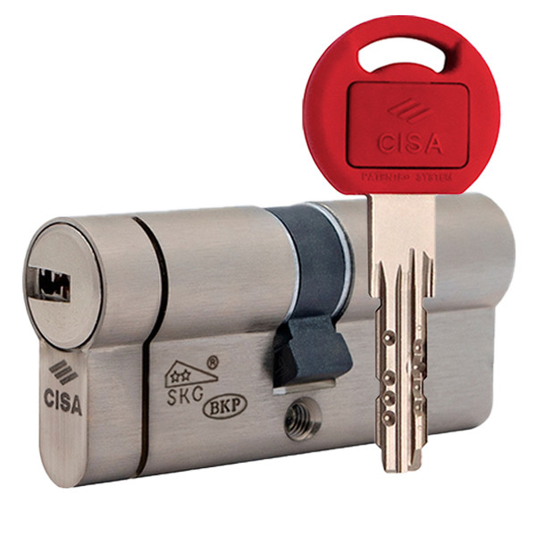 Циліндр CISA Astral Tekno PRO 65 (30*35) нікель матовий 3 ключі, фото 1