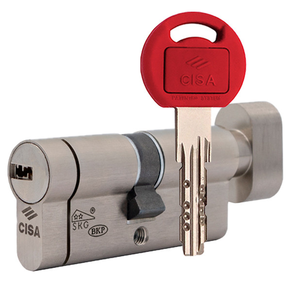 Циліндр CISA Astral Tekno PRO 70T (40*30T) нікель матовий 3 ключі, фото 1