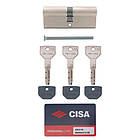 Циліндр CISA ASIX P8 120 (50*70) нікель матовий 3 ключі, фото 7