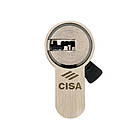 Циліндр половинка CISA ASIX P8 60 (50*10) нікель матовий 3 ключі, фото 4