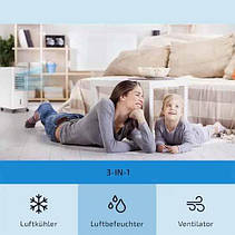 Охолоджувач зволожувач повітря мобільний МКС 101 Портативний повітряний кондиціонер охолоджувач 3,5 л 60Вт, фото 4