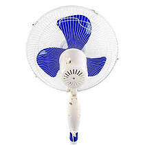 Вентилятор підлоговий FS-1619 16" 40 см 35 Вт біло-синій, фото 5