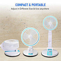 Вентилятор акумуляторний настільний USB LR-2018 18см різні кольори, фото 4